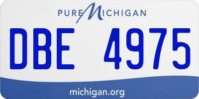 MI license plate DBE4975