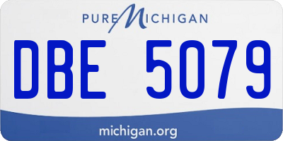 MI license plate DBE5079