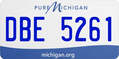 MI license plate DBE5261