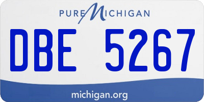 MI license plate DBE5267
