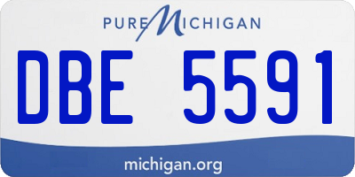 MI license plate DBE5591