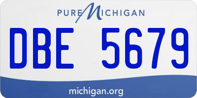 MI license plate DBE5679