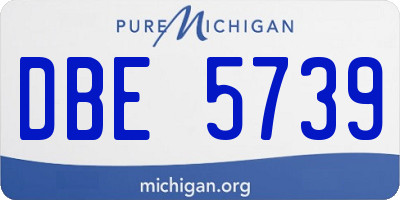 MI license plate DBE5739