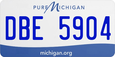 MI license plate DBE5904