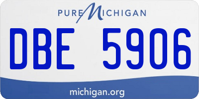 MI license plate DBE5906