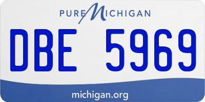 MI license plate DBE5969