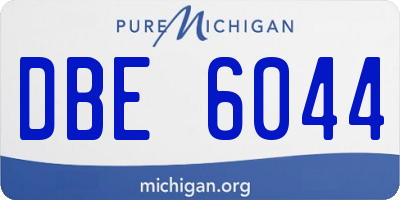 MI license plate DBE6044