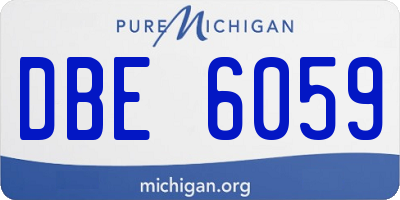 MI license plate DBE6059