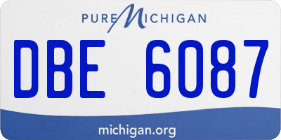 MI license plate DBE6087
