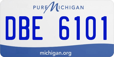 MI license plate DBE6101
