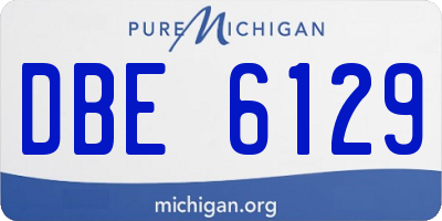MI license plate DBE6129