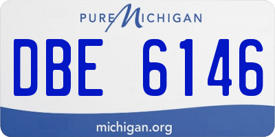 MI license plate DBE6146