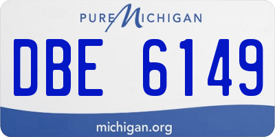 MI license plate DBE6149
