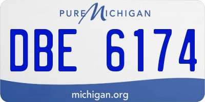 MI license plate DBE6174
