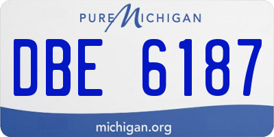 MI license plate DBE6187