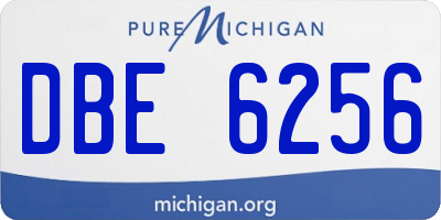 MI license plate DBE6256