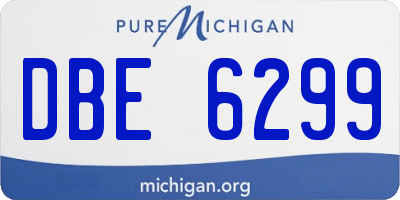 MI license plate DBE6299