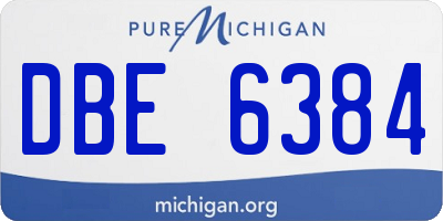 MI license plate DBE6384