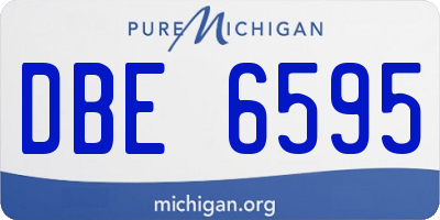 MI license plate DBE6595