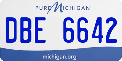 MI license plate DBE6642