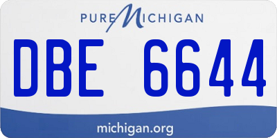 MI license plate DBE6644