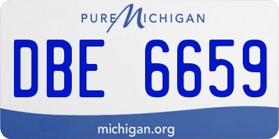MI license plate DBE6659