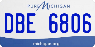 MI license plate DBE6806