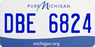 MI license plate DBE6824