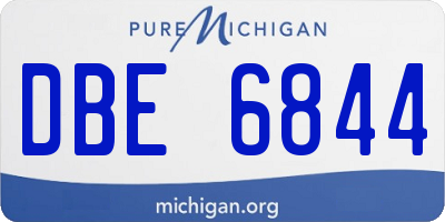 MI license plate DBE6844
