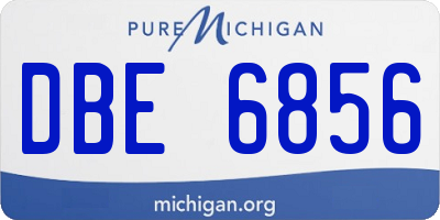 MI license plate DBE6856