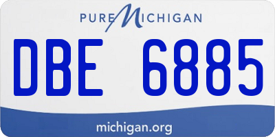 MI license plate DBE6885