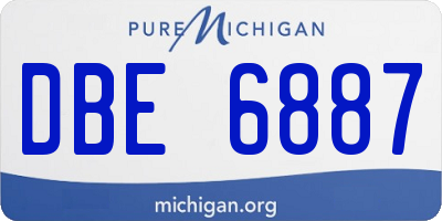 MI license plate DBE6887