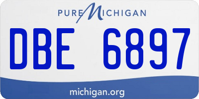 MI license plate DBE6897