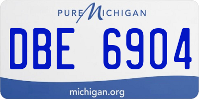 MI license plate DBE6904