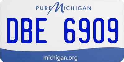MI license plate DBE6909