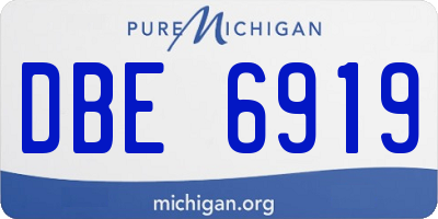 MI license plate DBE6919
