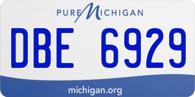 MI license plate DBE6929