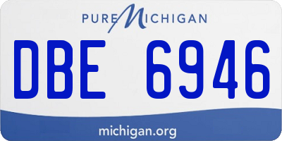 MI license plate DBE6946