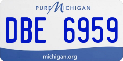 MI license plate DBE6959