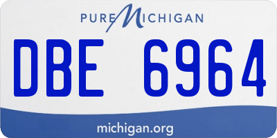 MI license plate DBE6964