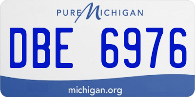 MI license plate DBE6976