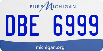 MI license plate DBE6999