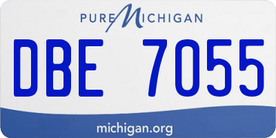 MI license plate DBE7055