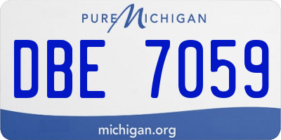 MI license plate DBE7059