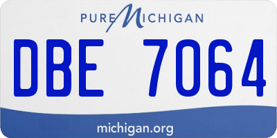 MI license plate DBE7064