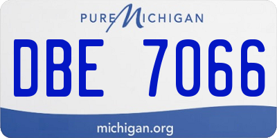 MI license plate DBE7066