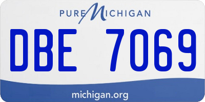 MI license plate DBE7069