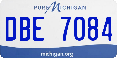 MI license plate DBE7084