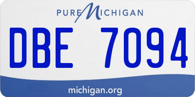 MI license plate DBE7094