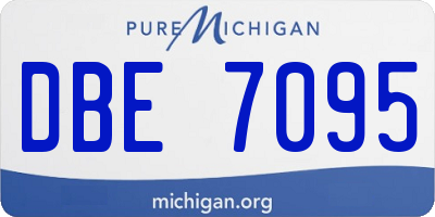 MI license plate DBE7095